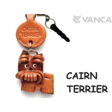 Cairn Terrier Leather Dog Small Keychainog Earphone Jack Accessory