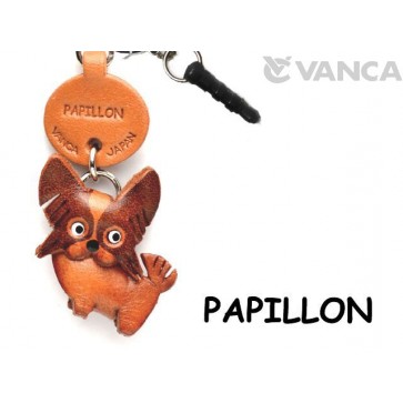Papillon Leather Dog Earphone Jack Accessory