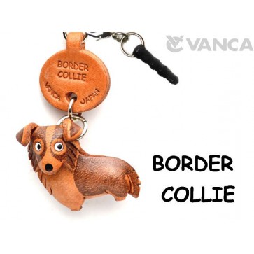 Border Collie Leather Dog Earphone Jack Accessory