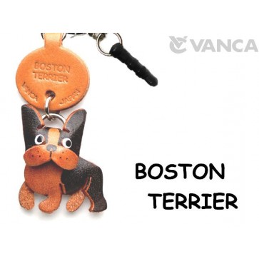 Boston Terrier Leather Dog Earphone Jack Accessory