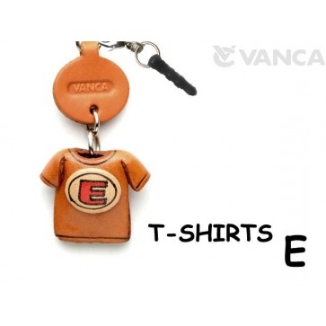 E/Red Leather T-shirt Earphone Jack Accessory