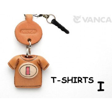 I/Red Leather T-shirt Earphone Jack Accessory