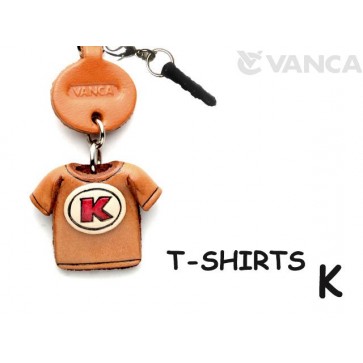 K/Red Leather T-shirt Earphone Jack Accessory