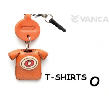 O/Red Leather T-shirt Earphone Jack Accessory