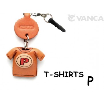 P/Red Leather T-shirt Earphone Jack Accessory