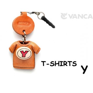 Y/Red Leather T-shirt Earphone Jack Accessory