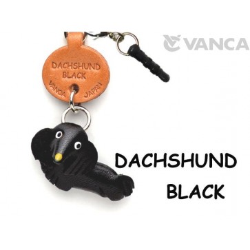 Dachshund Black Leather Dog Earphone Jack Accessory