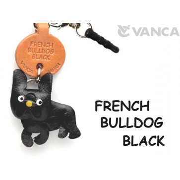 French Bulldog Black Leather Dog Earphone Jack Accessory