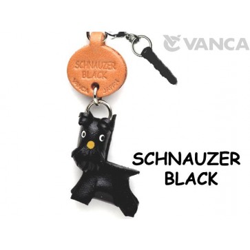 Schnauzer Black Leather Dog Earphone Jack Accessory