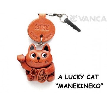 Lucky Cat Leather goods Earphone Jack Accessory