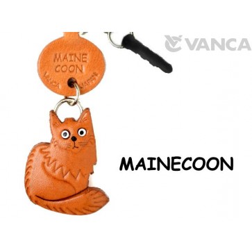 Maine Coon Leather Cat Earphone Jack Accessory