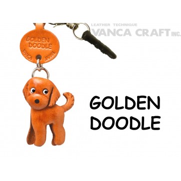 Goldendoodle Leather Dog Earphone Jack Accessory