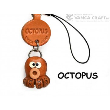 Octopus Japanese Leather Cellularphone Charm Fish 