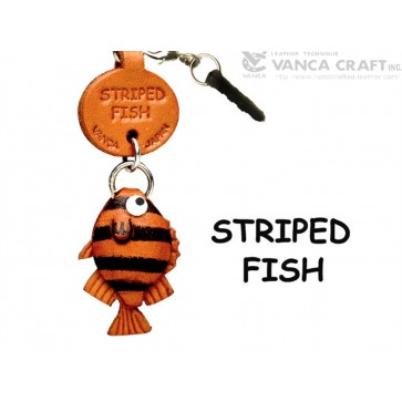 Striped Fish Leather Fish & Sea Animal Earphone Jack Accessory