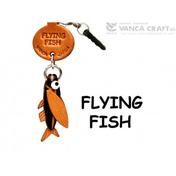 Flying Fish Leather Fish & Sea Animal Earphone Jack Accessory
