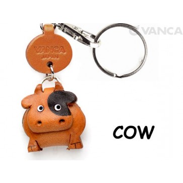 Cow Japanese Leather Keychains Animal