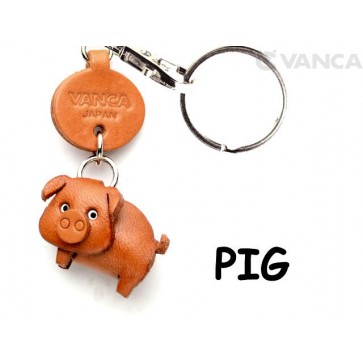 Pig Japanese Leather Keychains Animal
