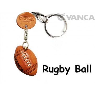 Rugby Ball/American Football Leather Keychain