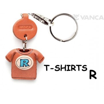 R(Blue) Japanese Leather Keychains T-shirt