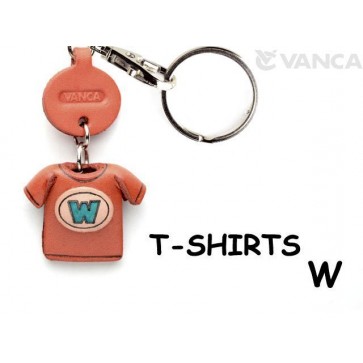 W(Blue) Japanese Leather Keychains T-shirt