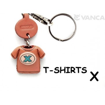 X(Blue) Japanese Leather Keychains T-shirt