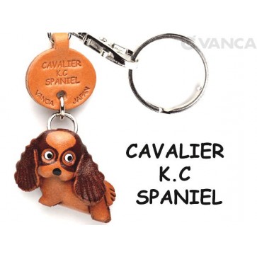 Cavalier K.C.Spaniel Leather Dog Keychain
