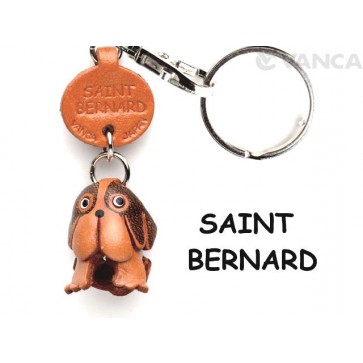 St.Bernard Leather Dog Keychain
