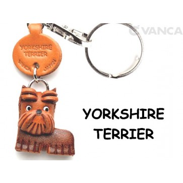 Yorkshire Terrier Leather Dog Keychain