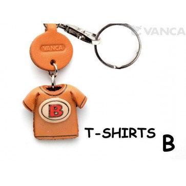 B(Red) Japanese Leather Keychains T-shirt