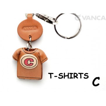 C(Red) Japanese Leather Keychains T-shirt