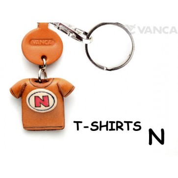 N(Red) Japanese Leather Keychains T-shirt