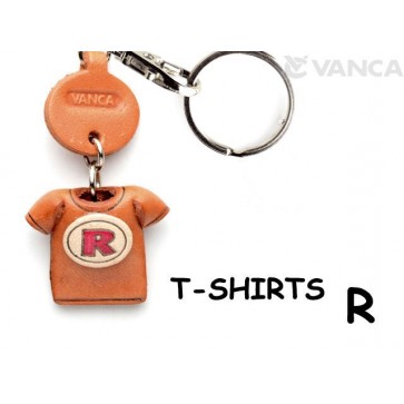 R(Red) Japanese Leather Keychains T-shirt
