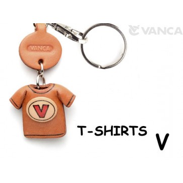 V(Red) Japanese Leather Keychains T-shirt