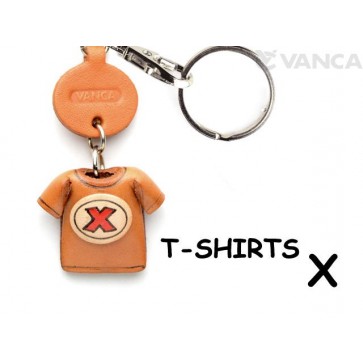 X(Red) Japanese Leather Keychains T-shirt