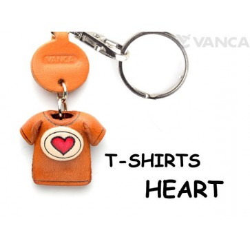 Heart Mark(Red) Japanese Leather Keychains T-shirt