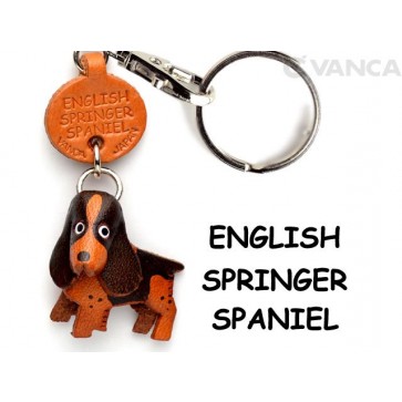 English Springer Leather Dog Keychain