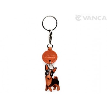 VANCA CRAFT Basenji Leather Dog Keychain - Handmade In Japan, Genuine Leather, Collectible Keyring - View #7