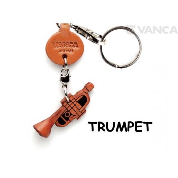 Trumpet Leather Keychain