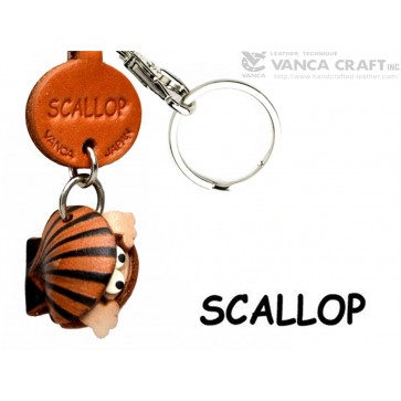 Scallop Japanese Leather Keychains Fish 