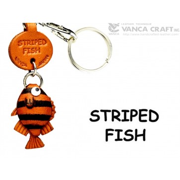 Striped fish Japanese Leather Keychains Fish 