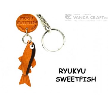 Ryukyu Sweetfish Leather Keychain Sea Animals