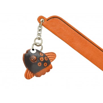 Sun Fish Leather Charm Bookmarker