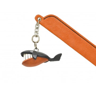 Whale Leather Charm Bookmarker