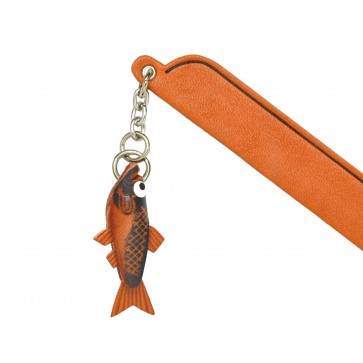 Salmon Leather Charm Bookmarker