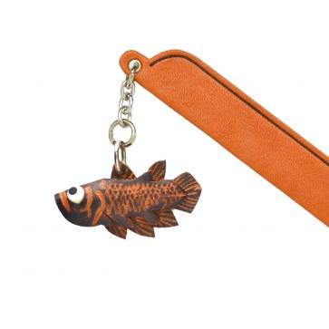 Coelacanth Leather Charm Bookmarker