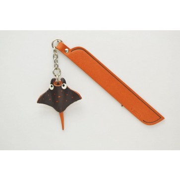 Manta ray Leather Charm Bookmarker