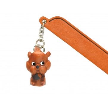 Squirrel Leather Charm Bookmarker