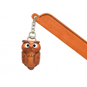 Owl Leather Charm Bookmarker