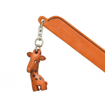 Giraffe Leather Charm Bookmarker