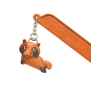 Racoon dog Leather Charm Bookmarker